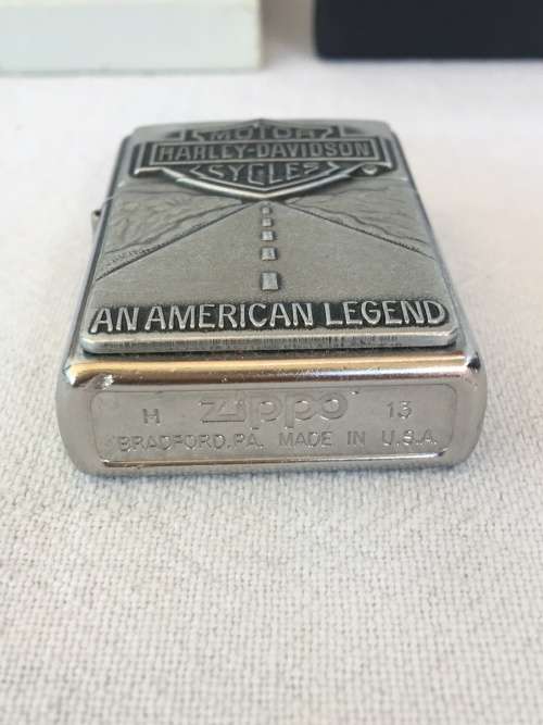 Genuine Zippo Lighter- An American Legend Harley Davidson 2013- In Original Box Like New