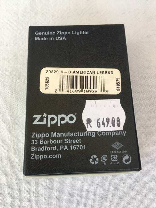 Genuine Zippo Lighter- An American Legend Harley Davidson 2013- In Original Box Like New