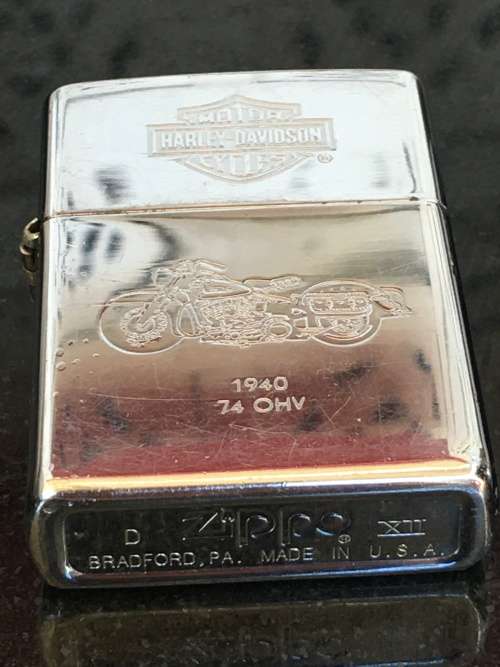 Vintage Lot 3 Genuine Zippo Harley Davidson  Bradford USA Lighters. Used.