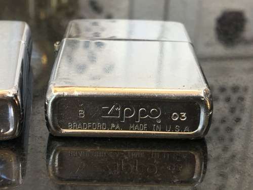 Vintage Lot 2 Genuine Zippo  Bradford USA Lighters. and 1 Kalan China lighter - Used.