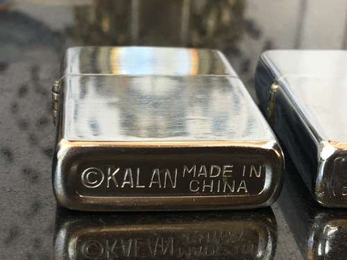 Vintage Lot 2 Genuine Zippo  Bradford USA Lighters. and 1 Kalan China lighter - Used.