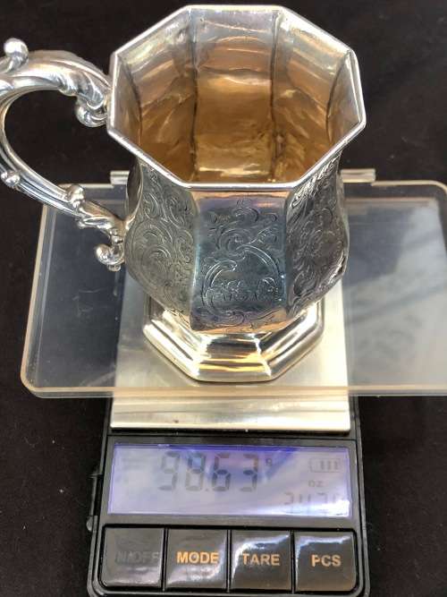WOW !!! STERLING CHRISTENING CUP LONDON HALLMARKED 1840 - JOSEPH ANGELL I AND II - 98.63g