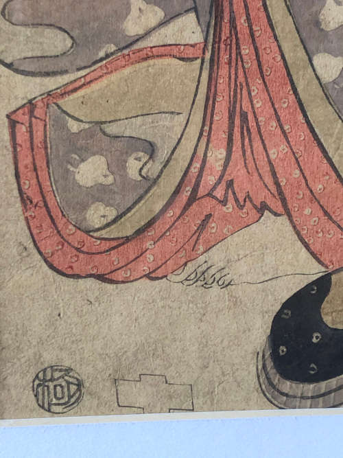 EXTREMELY RARE !!! - KIKUKAWA EIZAN (1787 - 1867) ORIGINAL JAPANESE EDO UKIYO-E WOODBLOCK
