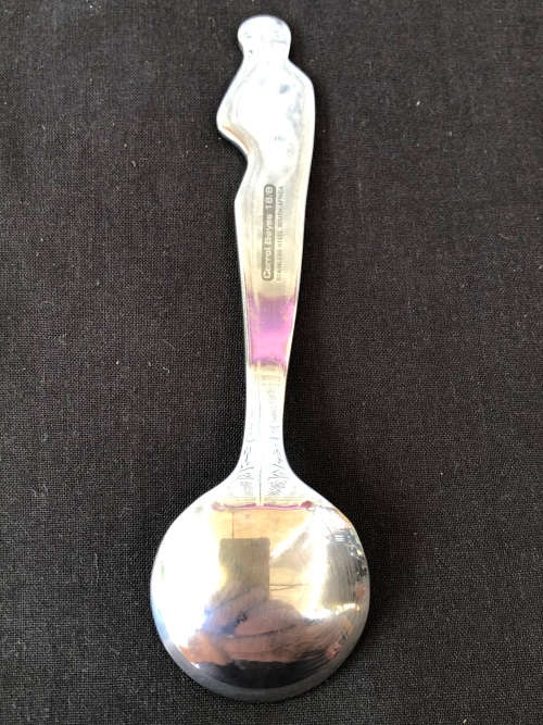 CARROL BOYES FUNCTIONAL ART !!! - STAINLESS STEEL WOMAN PATTERN SUGAR LADLE