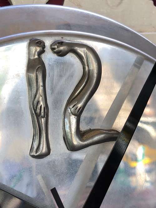 WOW !!! CARROL BOYES FUNCTIONAL ART - MAN / WOMAN / WAVE PATTERN QUARTZ WALL CLOCK