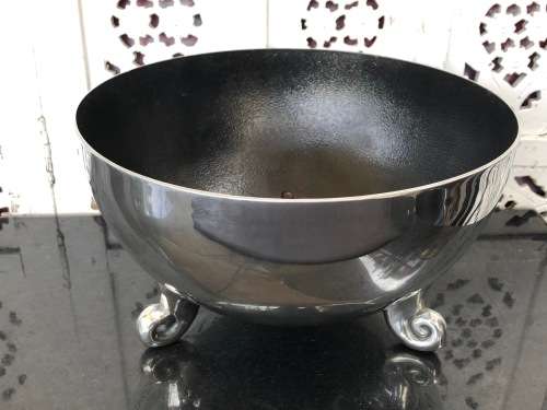 CARROL BOYES FUNCTIONAL ART !!!! - WAVE PATTERN LARGE SALAD BOWL - POLISHED BY CARROL BOYES FACTORY