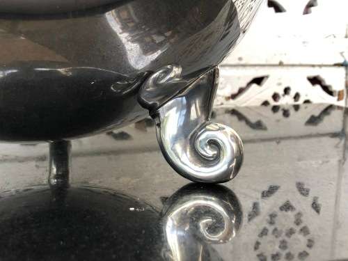 CARROL BOYES FUNCTIONAL ART !!!! - WAVE PATTERN LARGE SALAD BOWL - POLISHED BY CARROL BOYES FACTORY