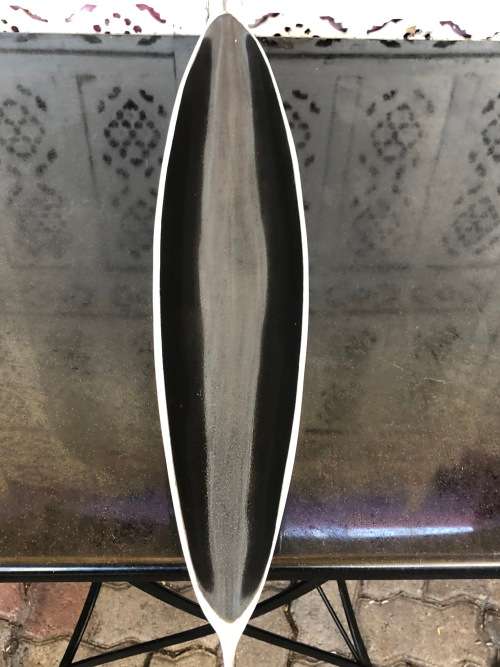 CARROL BOYES STYLE !!! VIKING PATTERN ELONGATED CENTRE PIECE BANANA BOWL - LARGE PIECE