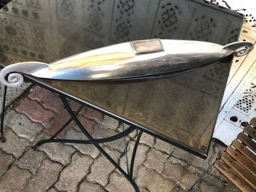 CARROL BOYES STYLE !!! VIKING PATTERN ELONGATED CENTRE PIECE BANANA BOWL - LARGE PIECE