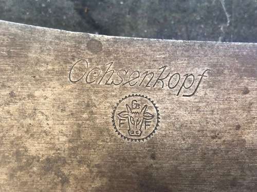 WOW !!! AMAZING VINTAGE HEAVY GERMAN `OCHSENKOPF` No18 MEAT CLEAVER - EXCELLENT CONDITION