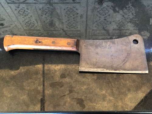 WOW !!! AMAZING VINTAGE HEAVY GERMAN `OCHSENKOPF` No18 MEAT CLEAVER - EXCELLENT CONDITION