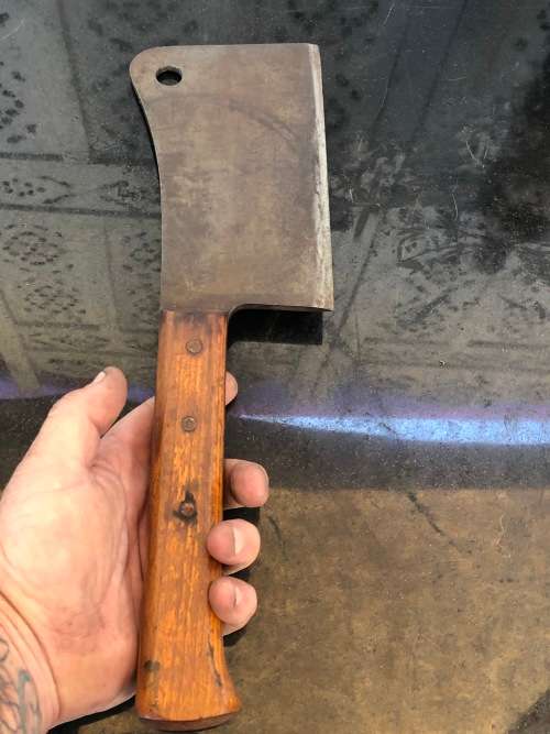 WOW !!! AMAZING VINTAGE HEAVY GERMAN `OCHSENKOPF` No18 MEAT CLEAVER - EXCELLENT CONDITION