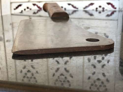 WOW !!! AMAZING VINTAGE HEAVY GERMAN `OCHSENKOPF` No18 MEAT CLEAVER - EXCELLENT CONDITION