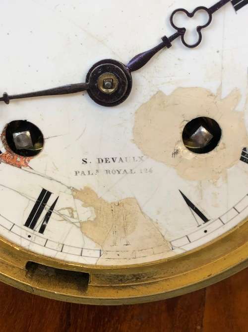 WOW !!! FRANCOIS THEODORE DEVAULX (1808 - 1870) TEAK CASED BRACKET CLOCK - NO KEY - NOT WORKING