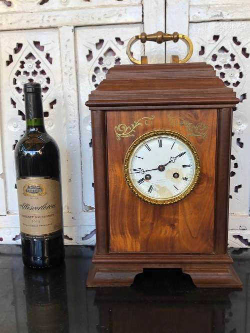 WOW !!! FRANCOIS THEODORE DEVAULX (1808 - 1870) TEAK CASED BRACKET CLOCK - NO KEY - NOT WORKING