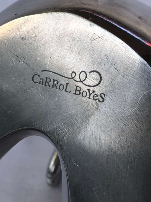 CARROL BOYES FUNCTIONAL ART !!!! - ELEGANT ALUMINIUM AND GLASS CARAFE / DECANTER - `ON THE BRINK`