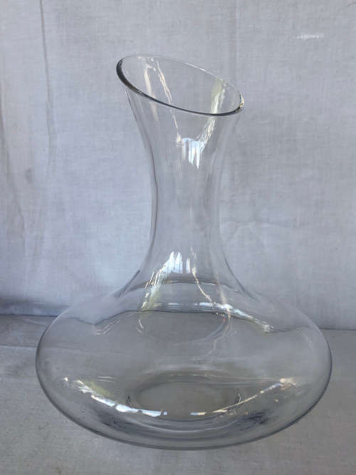 CARROL BOYES FUNCTIONAL ART !!!! - ELEGANT ALUMINIUM AND GLASS CARAFE / DECANTER - `ON THE BRINK`
