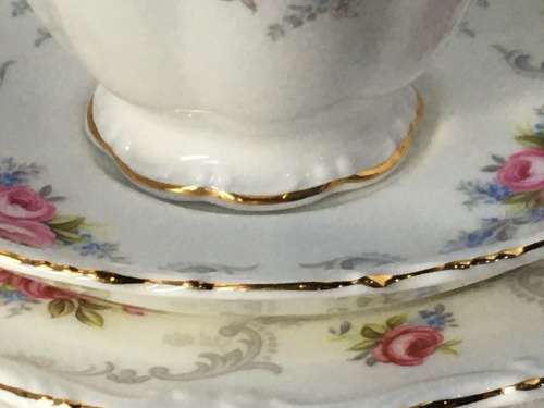 Royal Albert `TRANQUILLITY`,Trio - c1969 Cup Shape,Gainsborough, Malvern,