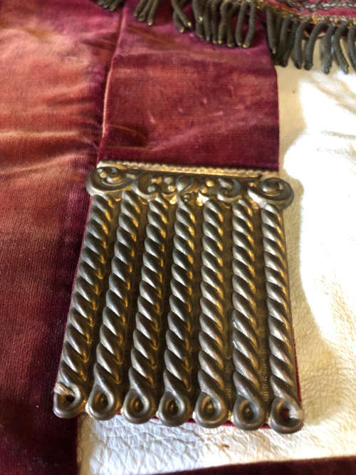 RARE FIND !!! VINTAGE FREEMASON REGALIA LODGE ROYAL ORDER BUFFALOES (PRIMO) APRON AND RIBBON