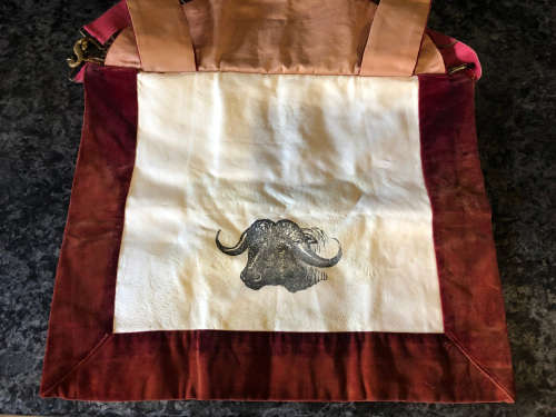 RARE FIND !!! VINTAGE FREEMASON REGALIA LODGE ROYAL ORDER BUFFALOES (PRIMO) APRON AND RIBBON