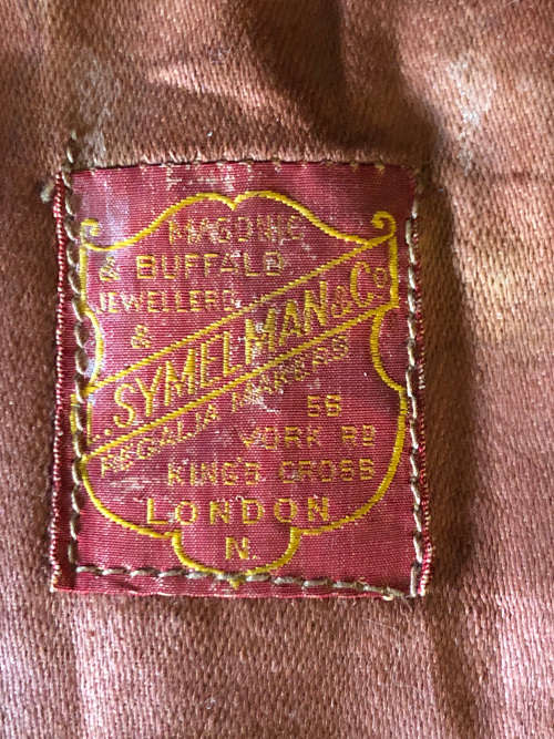 RARE FIND !!! VINTAGE FREEMASON REGALIA LODGE ROYAL ORDER BUFFALOES (PRIMO) APRON AND RIBBON