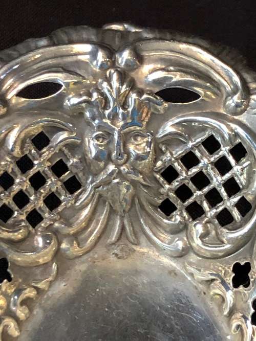 WOW !!! STERLING SILVER PIERCED TRINKET DISH - THOMAS HAYES  - 26.95g - BIRMINGHAM 1901