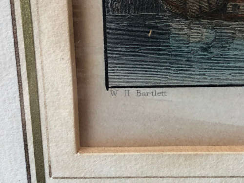 WILLIAM HENRY BARTLETT (1809 - 1854) BEAUTIFUL COLOUR ENGRAVING OF ROTTERDAM - STYLISH FRAME