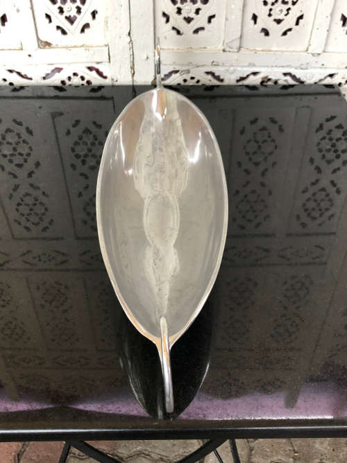 WOW !!! CARROL BOYES FUNCTIONAL ART - VIKING PATTERN BANANA BOWL - CLEARLY MARKED