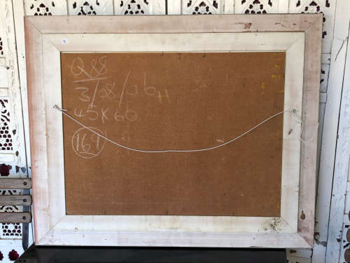 1 WEEK SALE !!! PIERRE DE VILLIERS (1921 - 2004) EXQUISITE FRAMED OIL ON BOARD - DONKEY CART