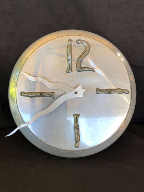 WOW !!! CARROL BOYES FUNCTIONAL ART - MAN / WOMAN PATTERN QUARTZ WALL CLOCK