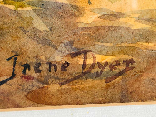 WOW !!! IRENE DYER (SA 1890 - 1954) STUNNING FRAMED WATERCOLOUR LANDSCAPE PAINTING