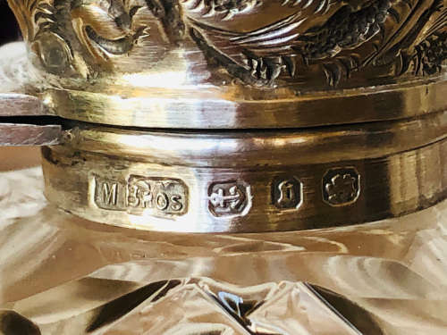 STERLING SILVER BIRMINGHAM HALLMARKED SCENT BOTTLES - OLDEST DATED TO 1876 - CHECK DESCRIPTION