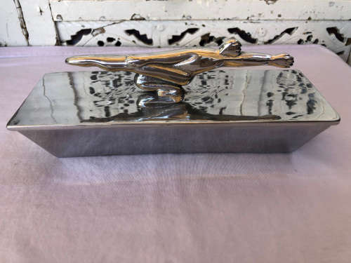 CARROL BOYES (1954 - 2019) FUNCTIONAL ART - ORIGINAL ACROBAT PATTERN PENCIL BOX - LIKE NEW