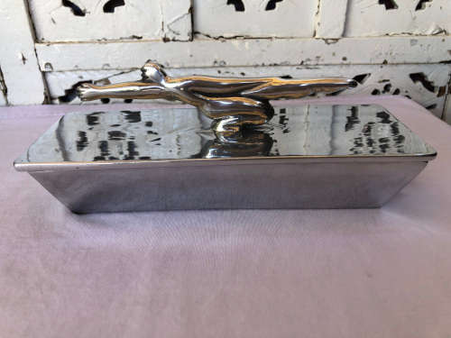 CARROL BOYES (1954 - 2019) FUNCTIONAL ART - ORIGINAL ACROBAT PATTERN PENCIL BOX - LIKE NEW