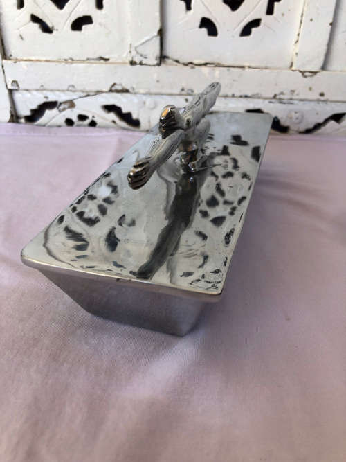CARROL BOYES (1954 - 2019) FUNCTIONAL ART - ORIGINAL ACROBAT PATTERN PENCIL BOX - LIKE NEW