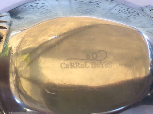 CARROL BOYES (1954 - 2019) FUNCTIONAL ART - ORIGINAL - OVAL LOAD PATTERN SMALL BOWL - BRAND NEW