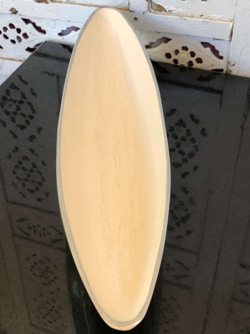 STUNNING PIECE !!! DESIGNER ALUMINIUM STATEMENT CENTRE PIECE BANANA BOWL (CARROL BOYES STYLE)