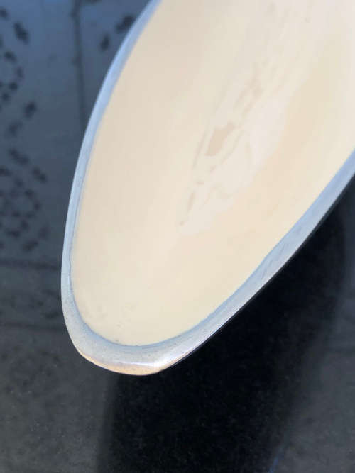 STUNNING PIECE !!! DESIGNER ALUMINIUM STATEMENT CENTRE PIECE BANANA BOWL (CARROL BOYES STYLE)