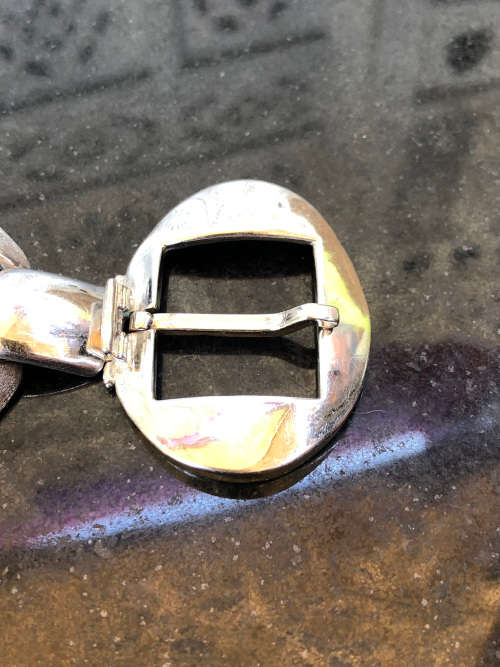 ORLANDO ORLANDINI - 1960`S CHUNKY ITALIAN 800 SILVER UN0 A ERRA DESIGNER BRACELET - 93.86g