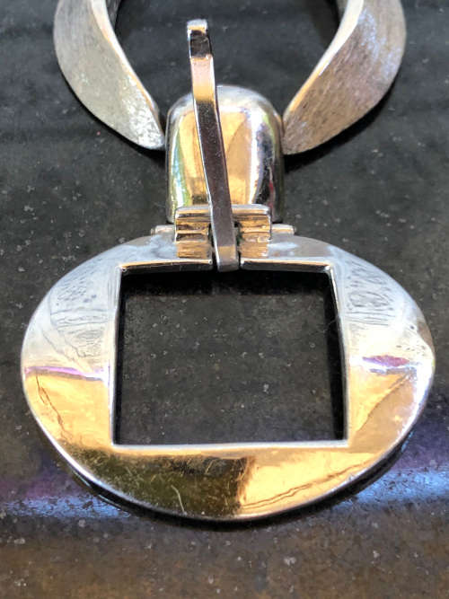 ORLANDO ORLANDINI - 1960`S CHUNKY ITALIAN 800 SILVER UN0 A ERRA DESIGNER BRACELET - 93.86g