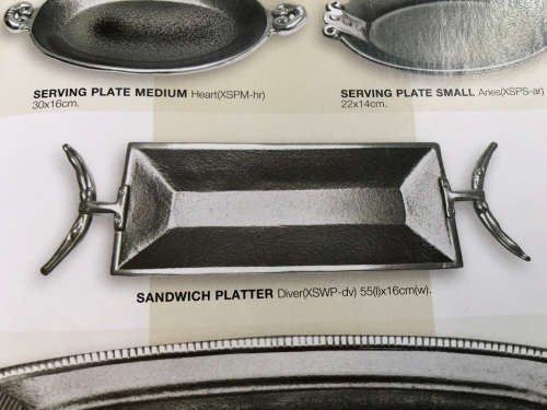 CARROL BOYES (1954 - 2019) - ORIGINAL DIVER PATTERN SANDWICH PLATTER - BRAND NEW FUNCTIONAL ART