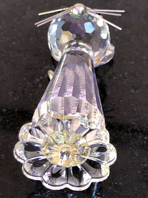STUNNING SWAROVSKI CRYSTAL MEDIUM SIZED CAT - EXQUISITE PIECE - CLEARLY MARKED