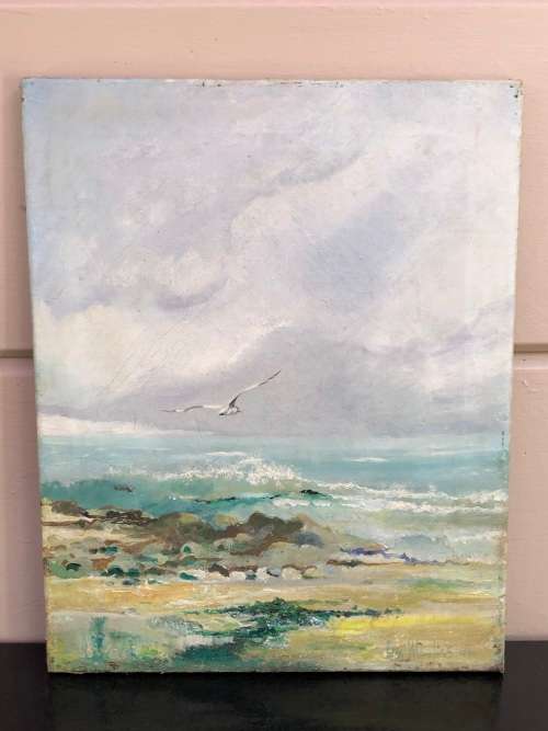 Peter Mumford (British 20th century), box framed seascape painting, signed and dated, oil on canvas