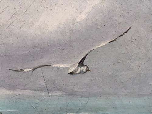 Peter Mumford (British 20th century), box framed seascape painting, signed and dated, oil on canvas