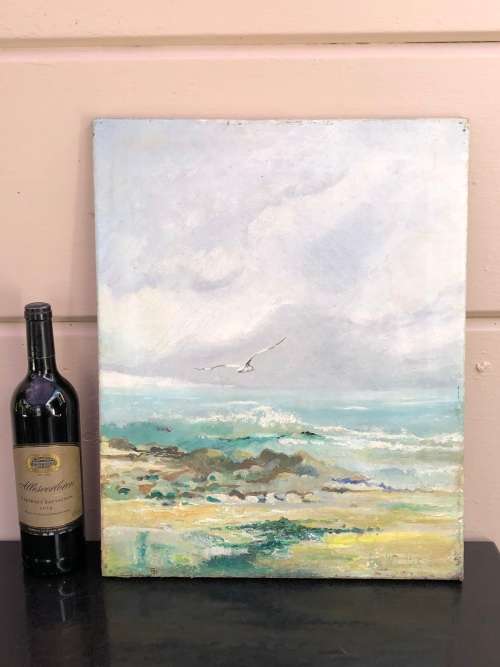 Peter Mumford (British 20th century), box framed seascape painting, signed and dated, oil on canvas