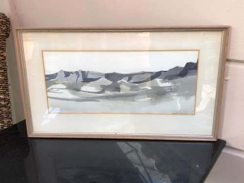 FIONA EWAN ROWETT (1948 - SA)  Stunning early water colour painting of the Drakensberg dated 1976