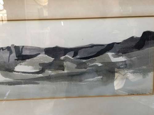 FIONA EWAN ROWETT (1948 - SA)  Stunning early water colour painting of the Drakensberg dated 1976