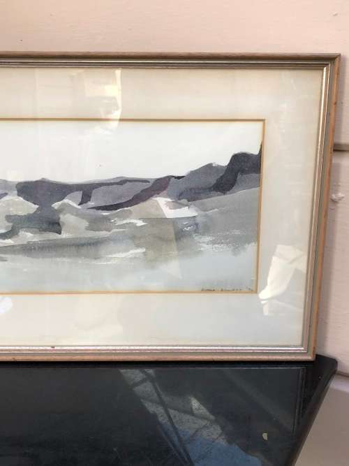 FIONA EWAN ROWETT (1948 - SA)  Stunning early water colour painting of the Drakensberg dated 1976