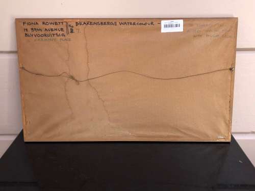 FIONA EWAN ROWETT (1948 - SA)  Stunning early water colour painting of the Drakensberg dated 1976