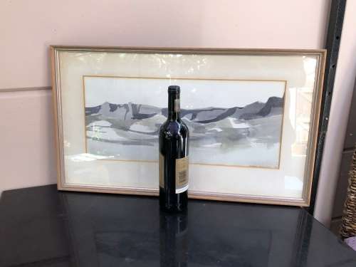 FIONA EWAN ROWETT (1948 - SA)  Stunning early water colour painting of the Drakensberg dated 1976